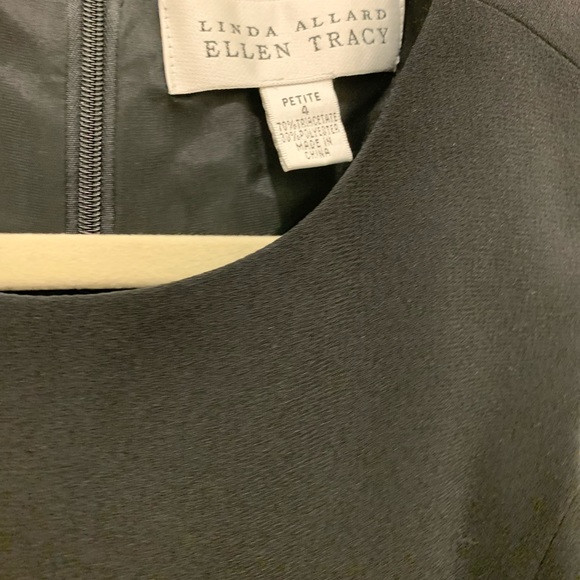 NWOT🖤LINDA ALLARD ELLEN TRACY FORMAL BLACK SLIT DRESS🖤ZIPPER BACK SZ PETITE 4 - Picture 10 of 12